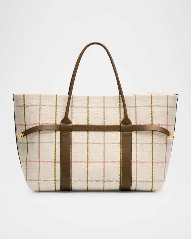Ghiera Large Tartan Jacquard Tote Bag